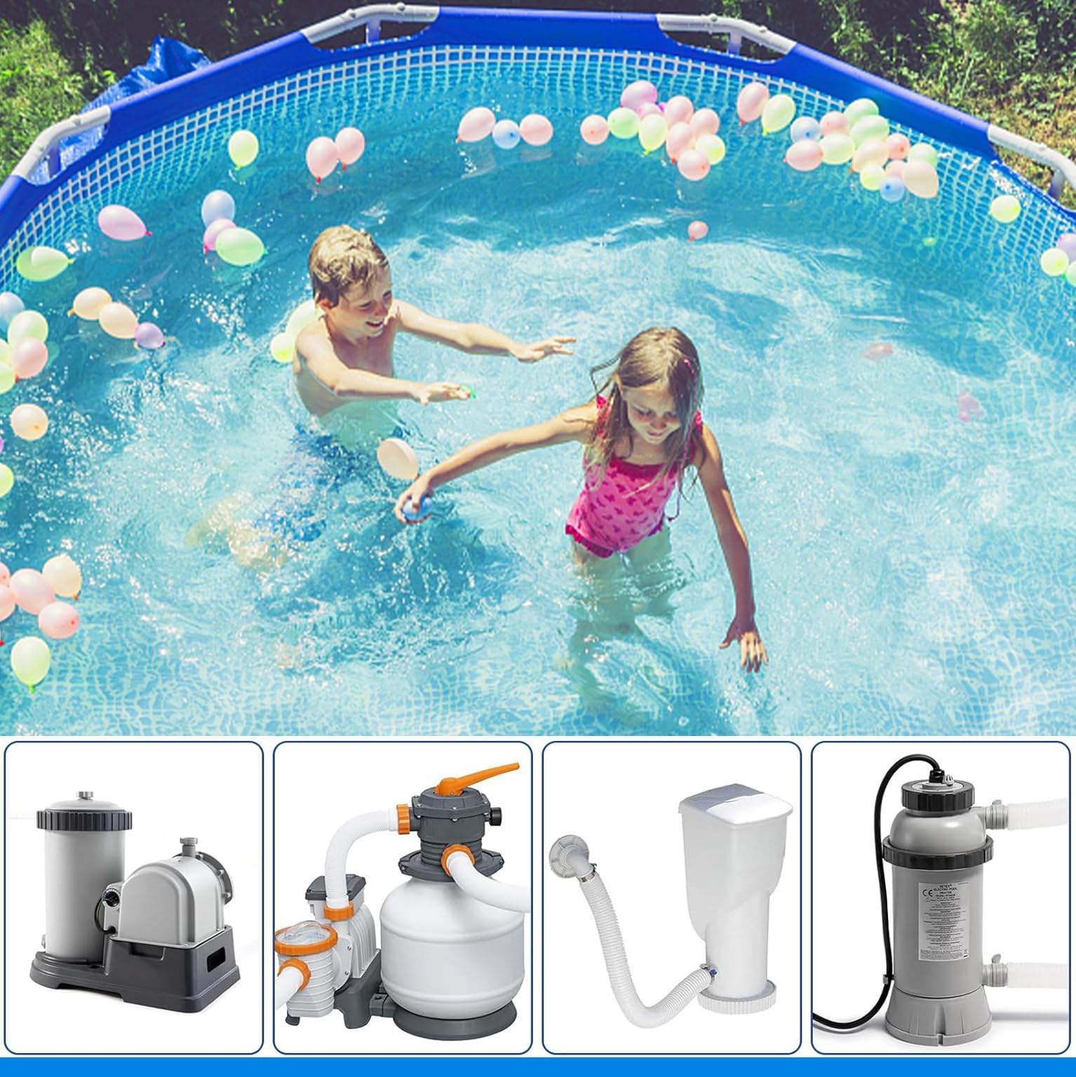 MEIYAXINWIN Set 2 Adattatori Per Tubi Piscina, 32 E 38 Mm, Con Fascette E Guarnizioni, Per Pompe Filtro E Irrigazione - 3