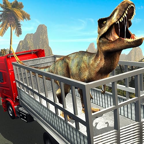 Angry Dinosaur Park Transport Train 3D Game 2023 : Dinosaurios World Truck Driving Simulator Adventure Game For Kids