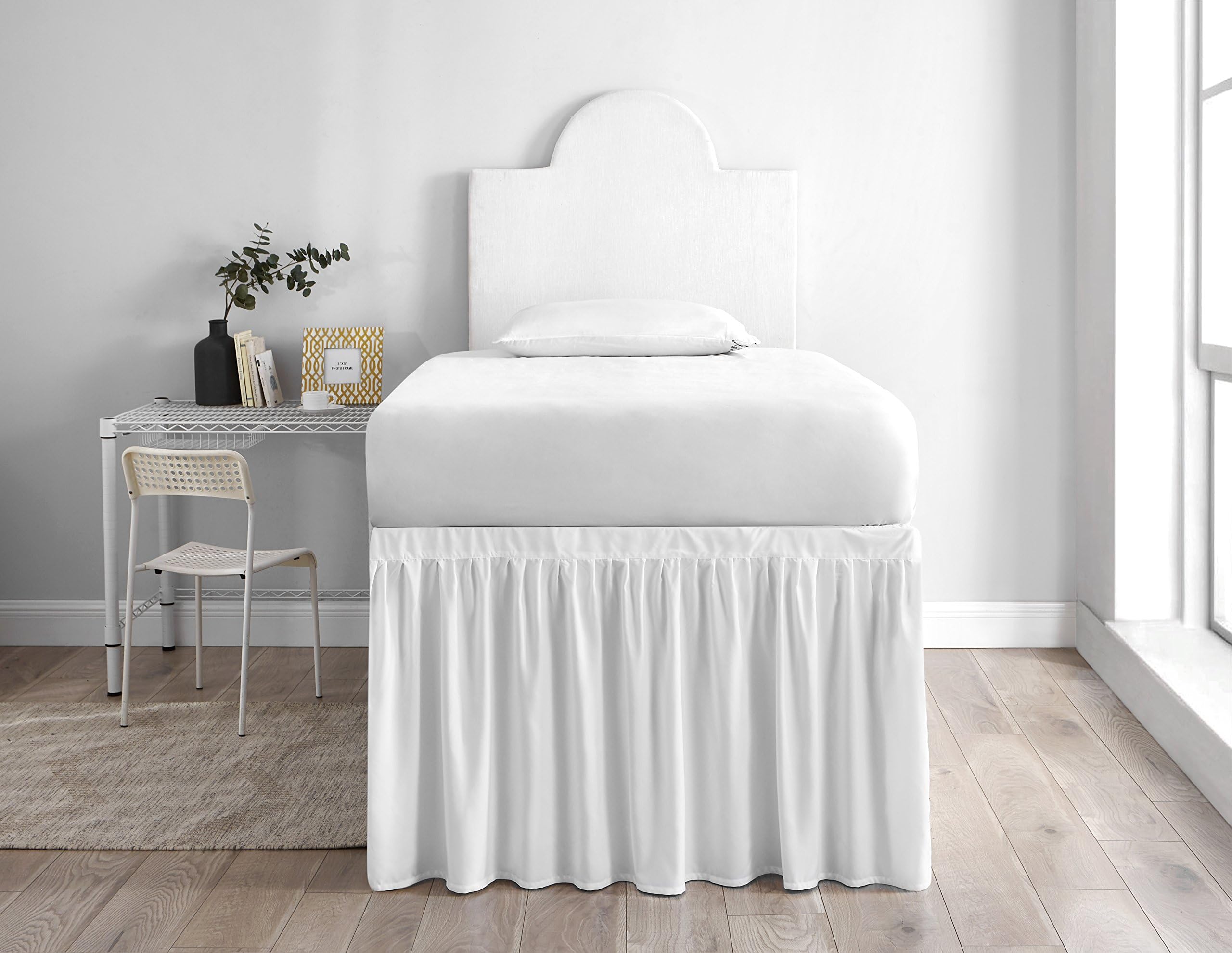 Amazon.com: Extended Dorm Sized Bed Skirt Panel with Ties (1 Panel ...