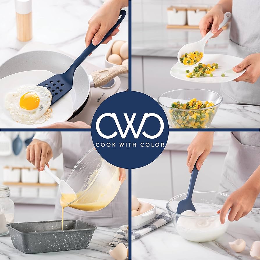 Joyfair Kitchen Utensils Set, 4 Pack Silicone Cooking Utensil Set, Non