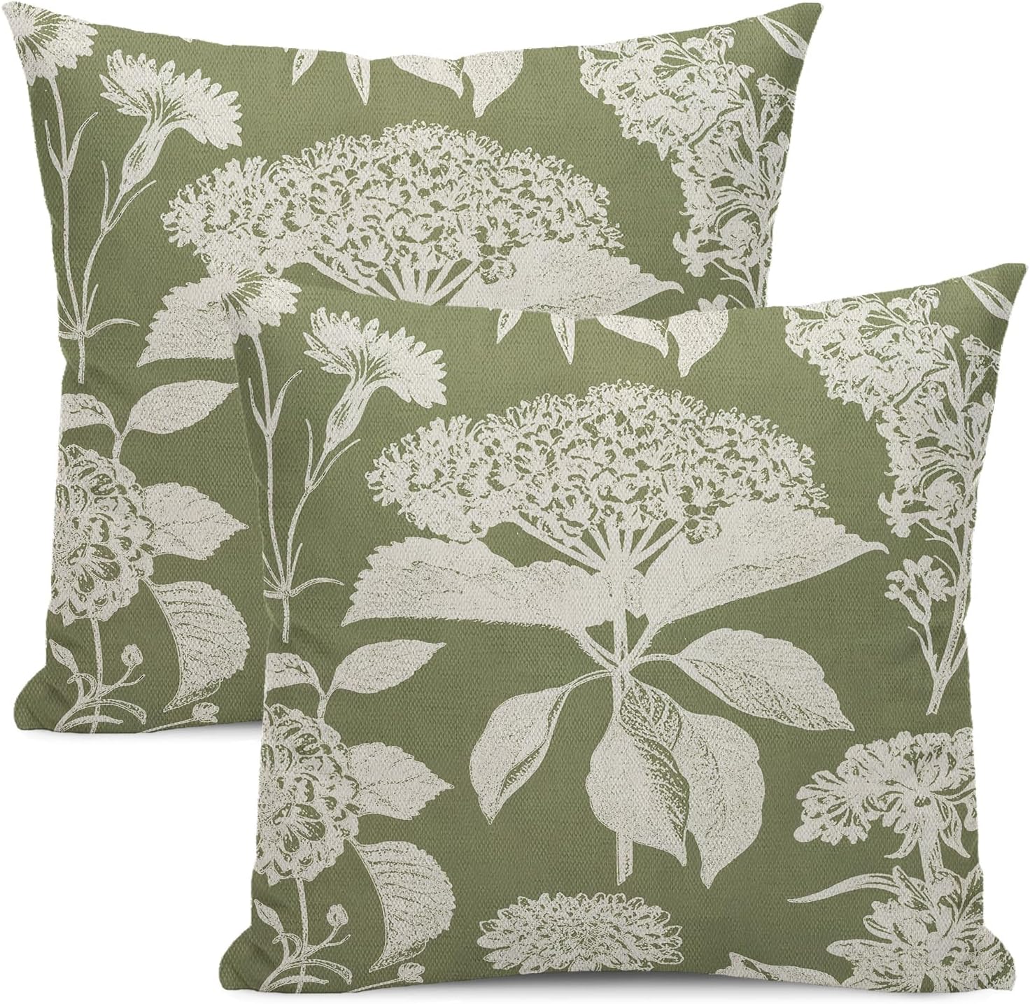 Sage Green Beige Floral