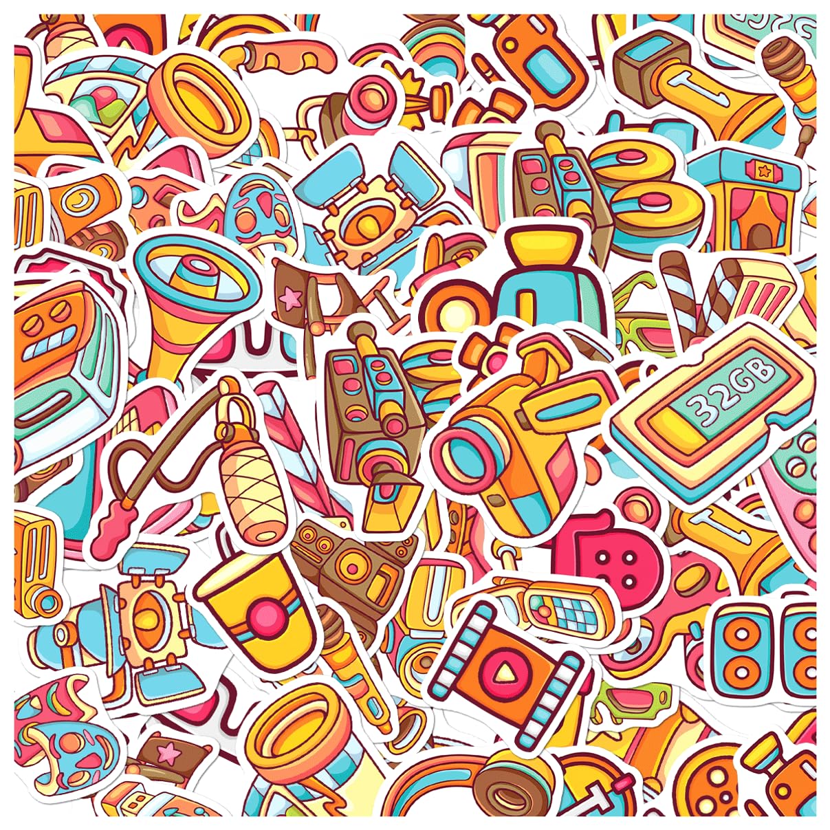 Movie Themed Vinyl Stickers Pack for Film Lovers Laptop Water Bottle Scrapbooking DIY Decoration 50pcs Phone Case Bike Car Kids Teens Adults Bumper Bedroom Motorcycle Wall Hat