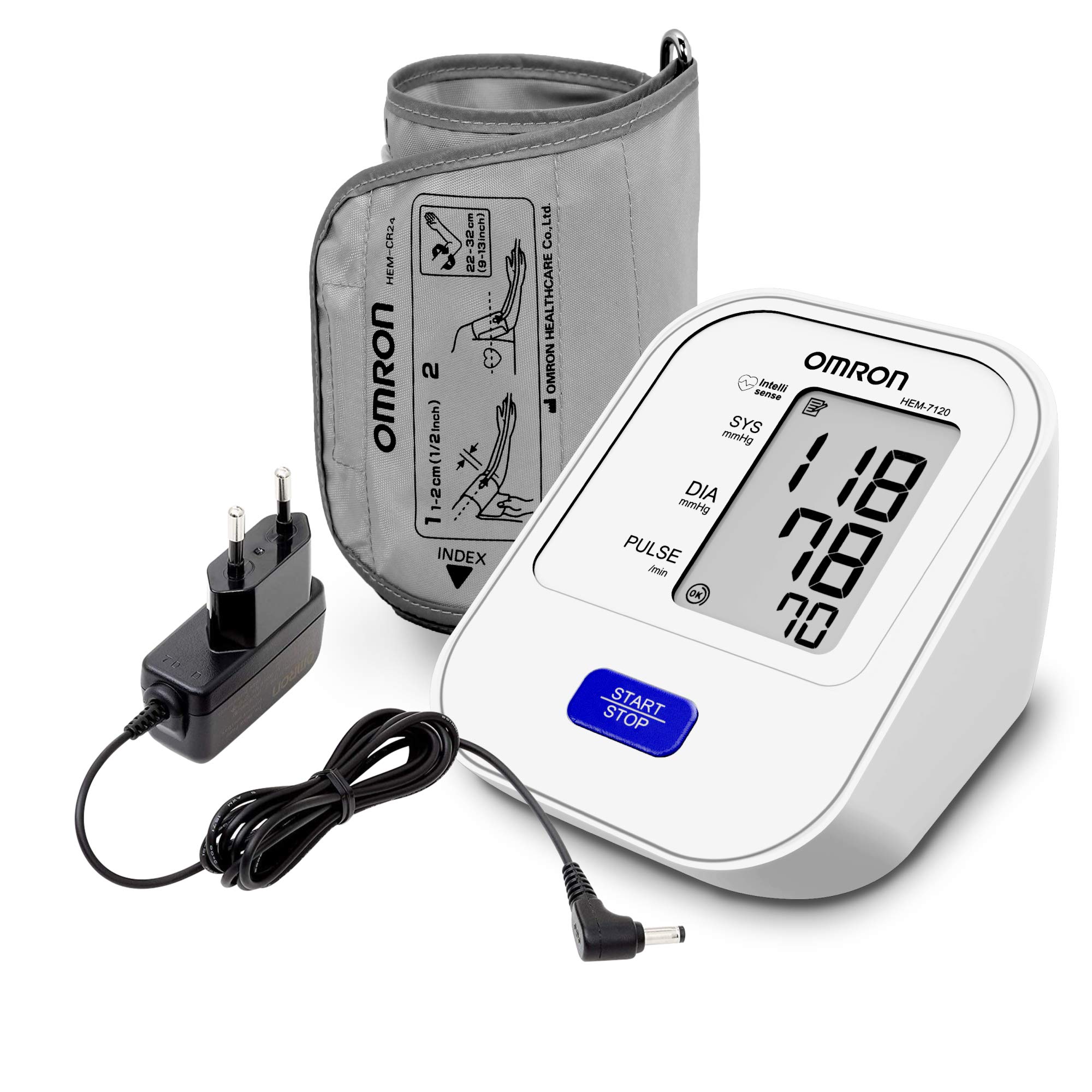 Omron HEM 7120 Fully Automatic Digital Blood Pressure Monitor With Intellisense Technology and Adapter (White) For Most Accurate Measurement - Arm Circumference (22-32Cm) (B08X35R8ZD) Amazon Price History, Amazon Price Tracker