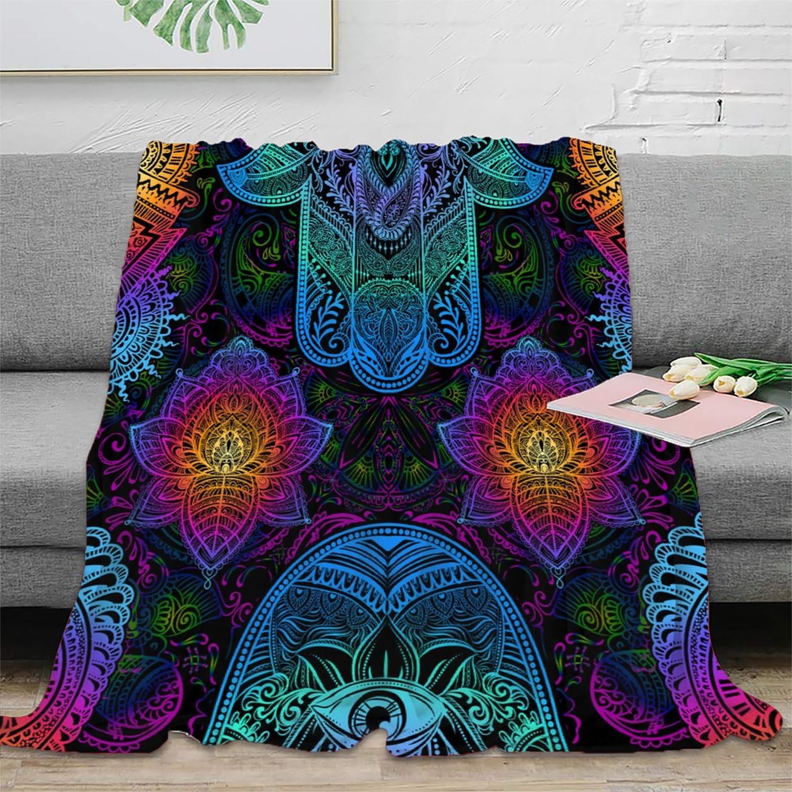 Plaid de salon mandala pour sublimer votre canapé et vos soirées cocooning