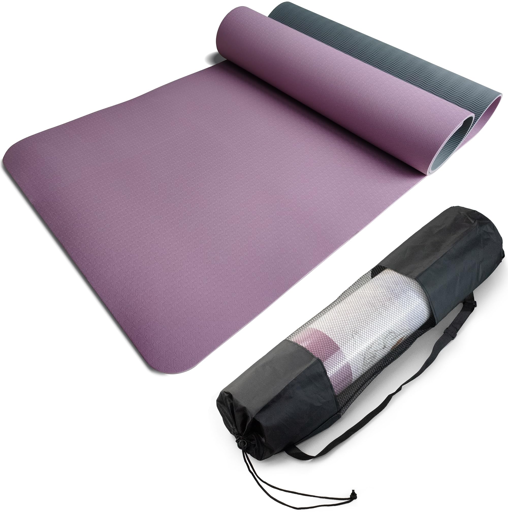 KepGrennYoga Mat, Exercise Mat Gym Mat Pilates Mat High Elastic Non-Slip Fitness Mat for Men Women with Carry Bag