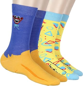 Culture Fly Poppy Playtime Co. Horror Game 2-Pack Adult Crew Socks OSFM