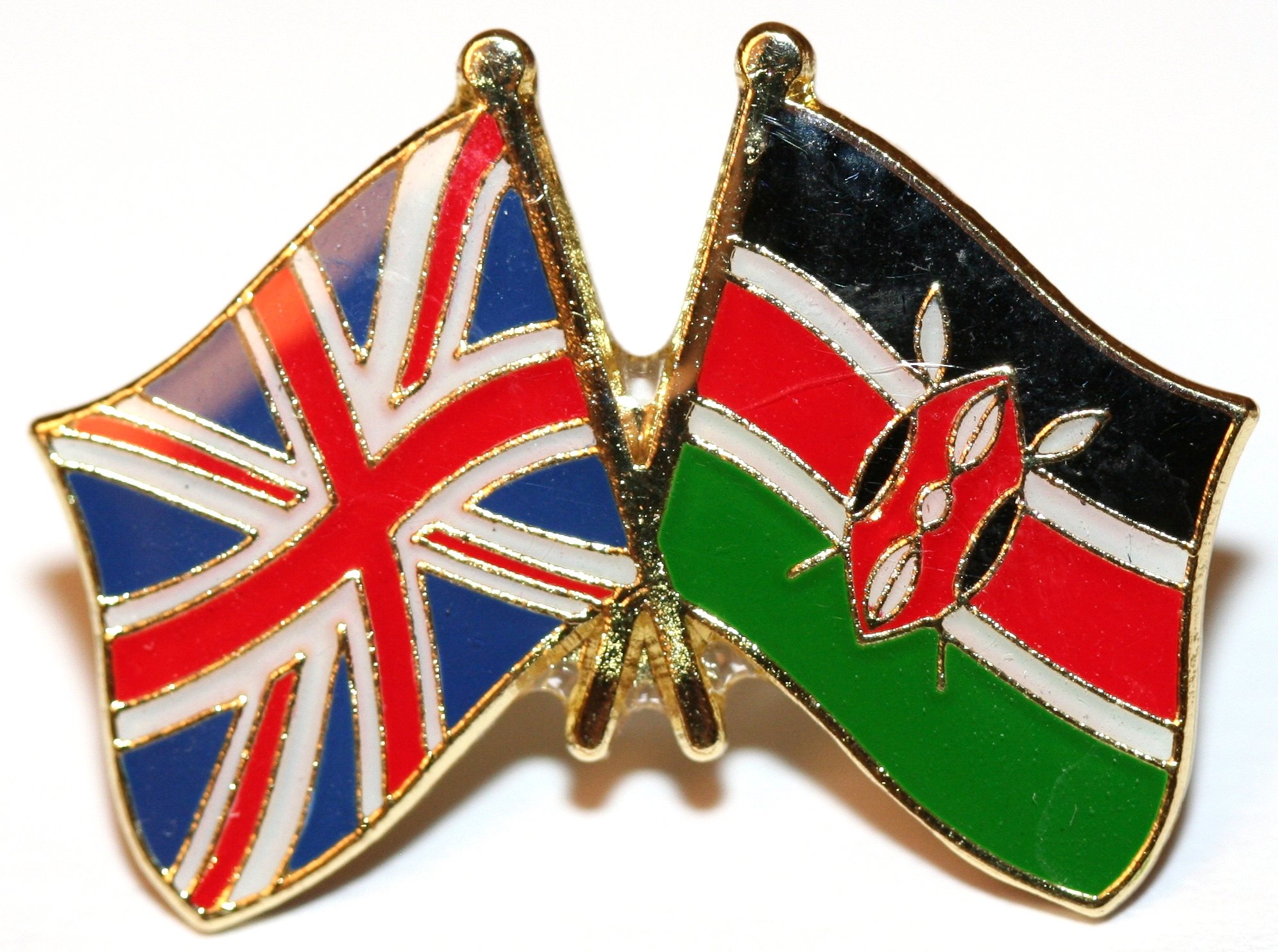 UK & Kenya Friendship Flag Pin Badge