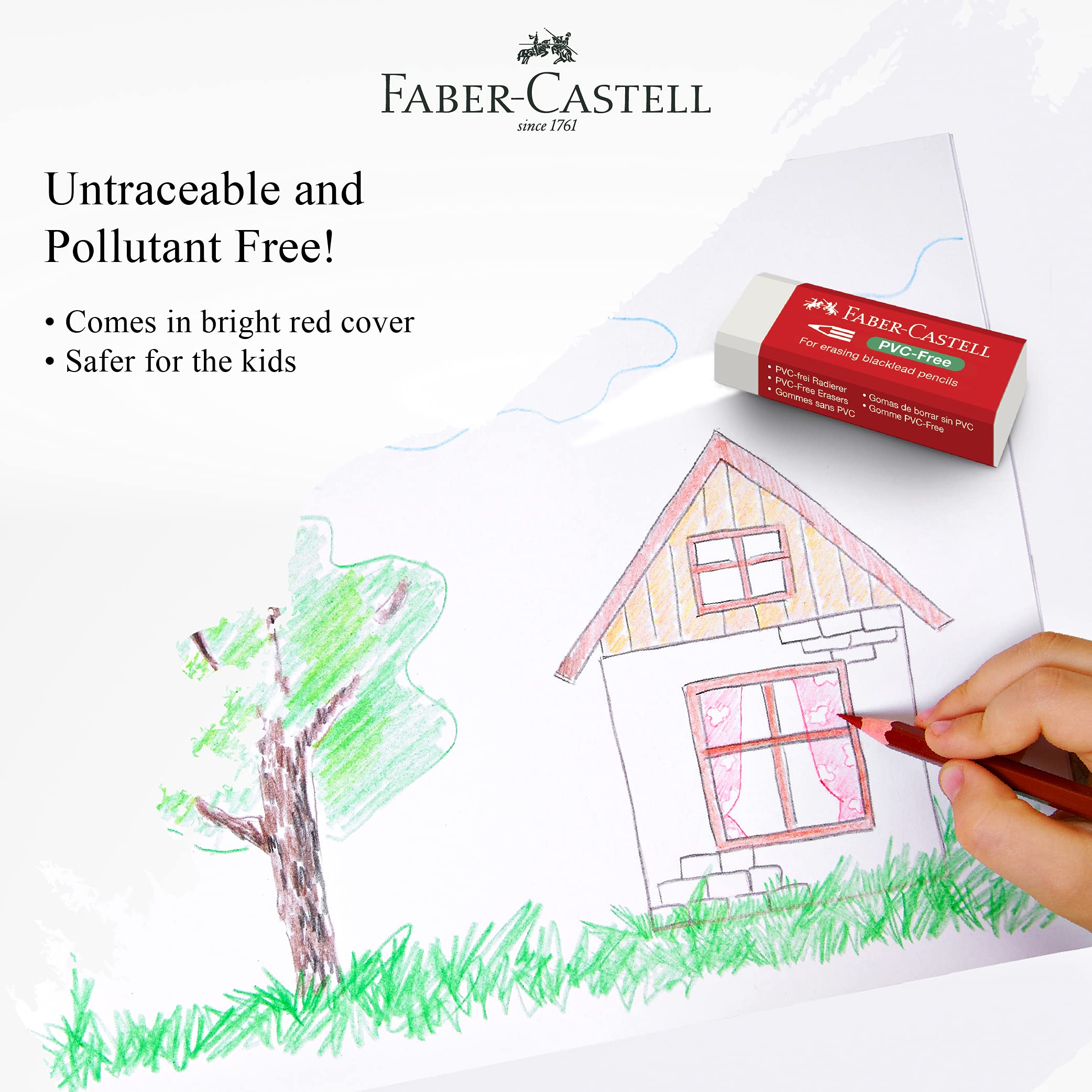 Faber Castell - Gomma per cancellare senza PVC, confezione da 20