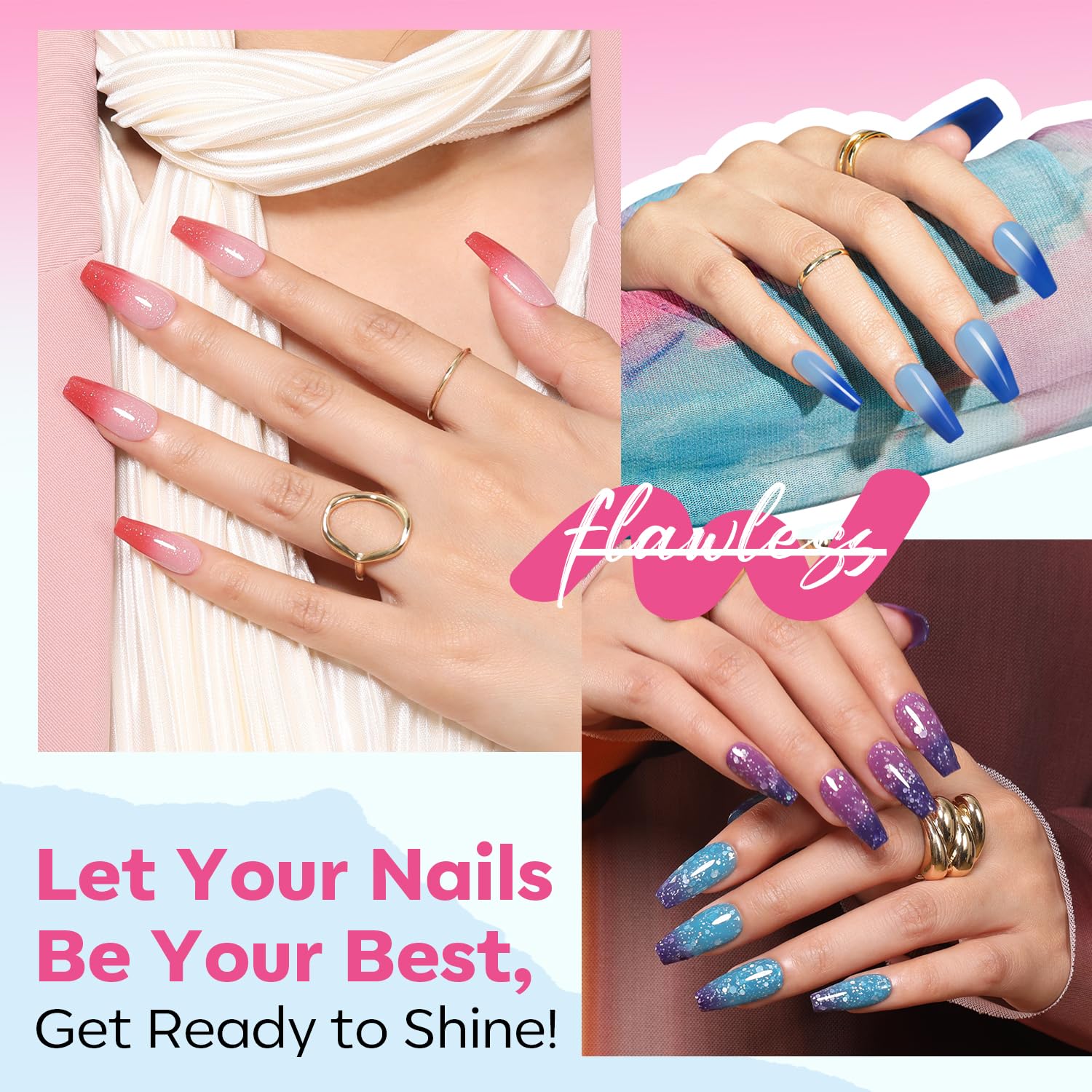 6 Color Temperature-Change Tested Showdown: quick-Dry Winter Manicure Kit for Trendy Girls