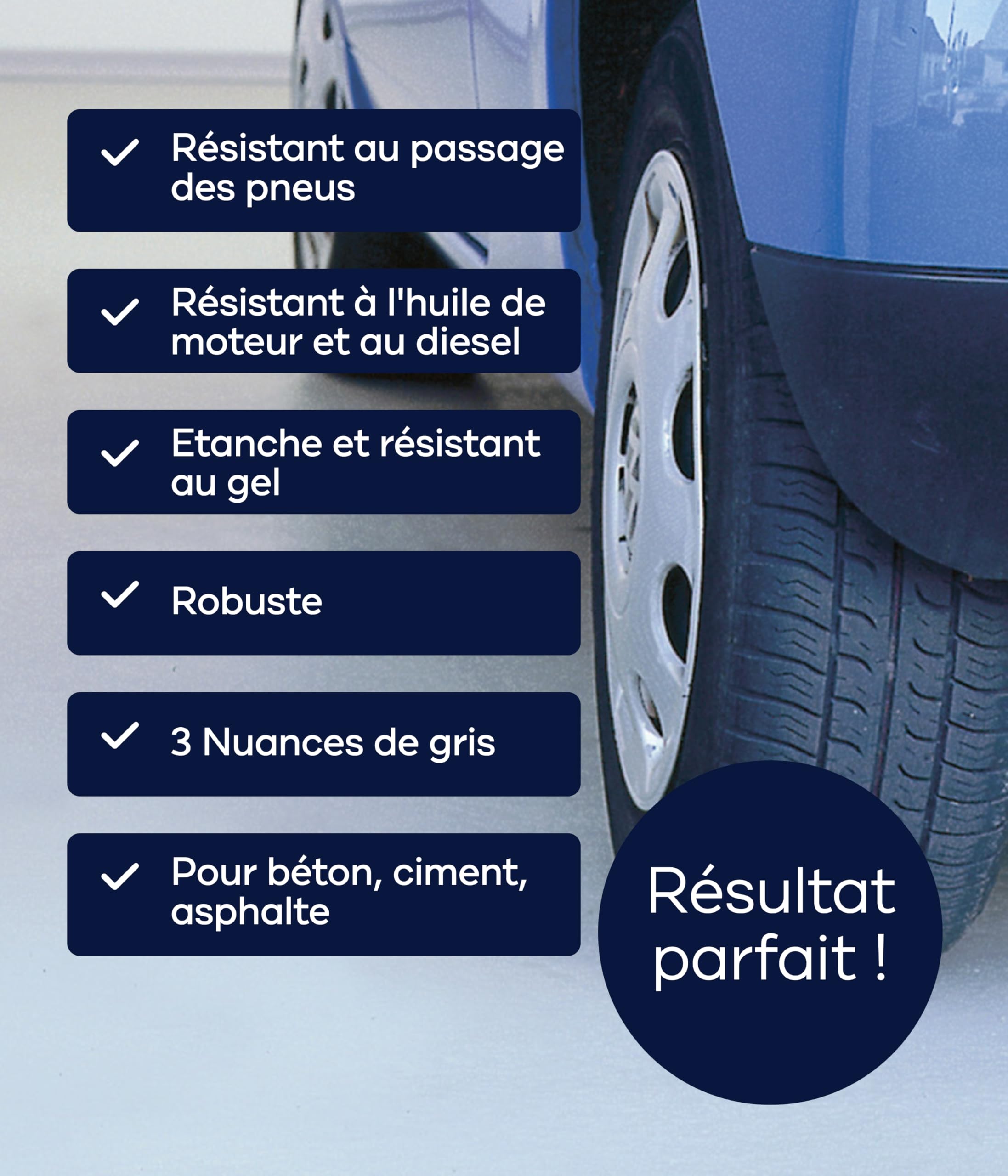 Peinture Sol Garage Gris Argent 5L - Revetement Sol Béton Intérieur Extérieur - Etanche Résistant Gel Diesel Huile Moteur Fabriqué Allemagne