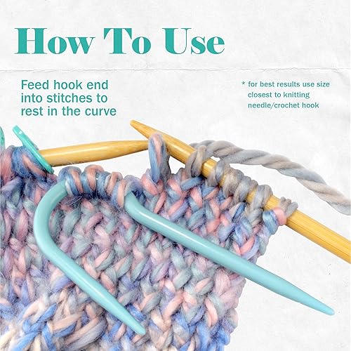 Miniatura 5 de Agujas de cable en forma de U de 16 piezas, soportes para puntadas para tejer y tejer a ganchillo