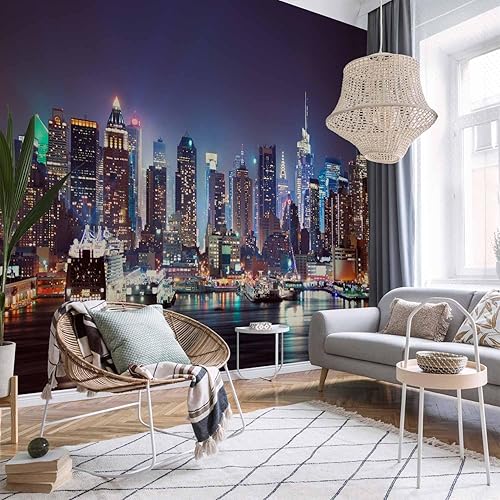 Miniatura 2 de artgeist Mural de pared Ciudad de Nueva York, 138 x 101 pulgadas, papel tapiz no tejido, decoración de pared, impresión fotográfica, imagen de