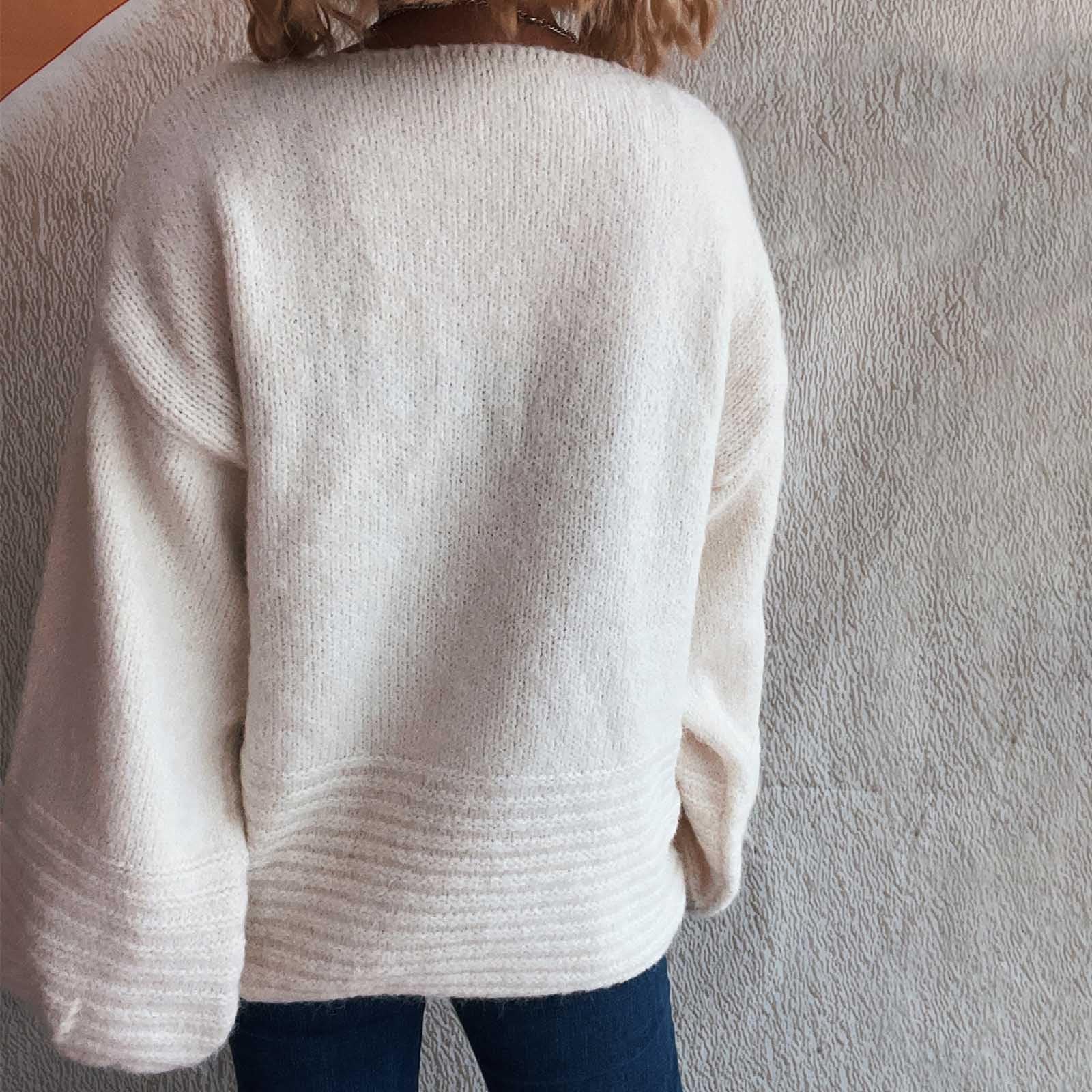 Maglione Donna Girocollo Oversize Tinta Unita Pullover Morbido Donna Casual | Linea ampia e comoda, tessuto piacevole al tatto, stile senza tempo e comfort quotidiano, abbinamenti facili da ufficio.