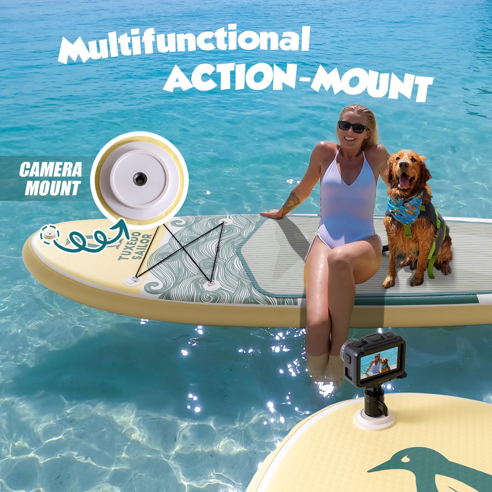 Tuxedo Sailor SUP Gonfiabile Adulti 320 cm Tavola SUP gonfiabile Tavole Gonfiabili da Stand Up Paddle con Accessori Premium