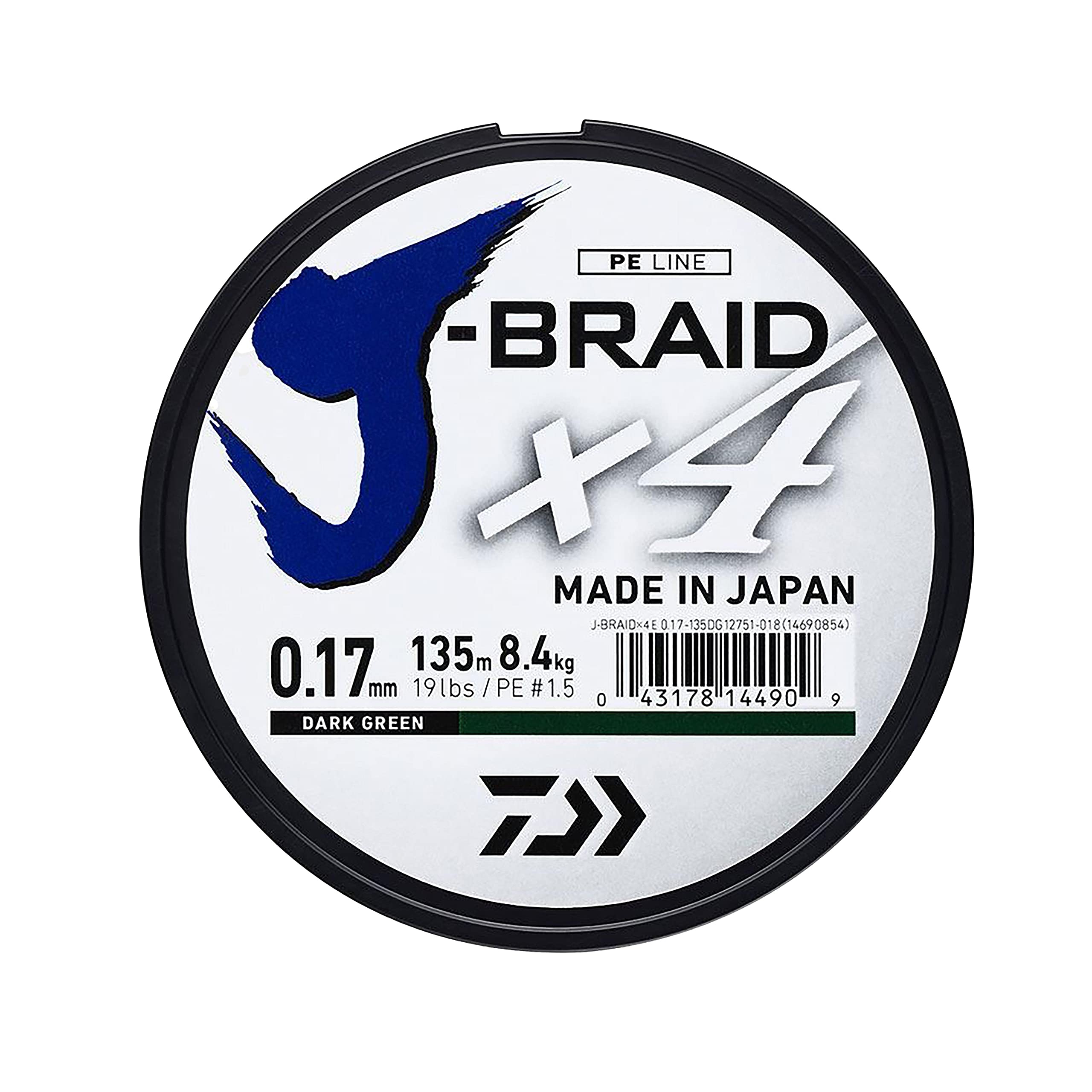 Daiwa Adult J-BRAID X4E String Dark Green 0.29mm — image 1