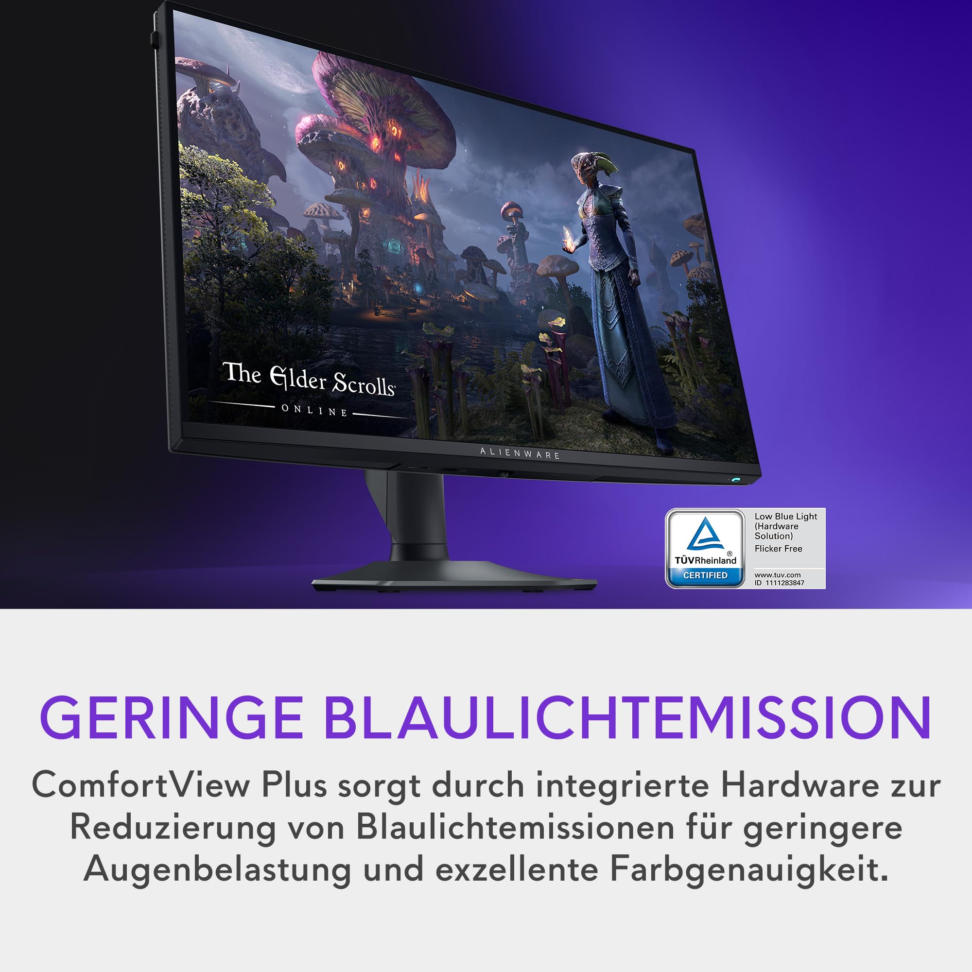 Alienware AW2725QF 27 Zoll 4K UHD (3840x2160) Gaming Monitor, 360Hz, Fast IPS, 0.5ms, NVIDIA G-SYNC Kompatibel, 95% DCI-P3, HDR600, Dolby Vision, USB-C, DisplayPort, 2X HDMI, 4X USB, 3 Jahre Garantie