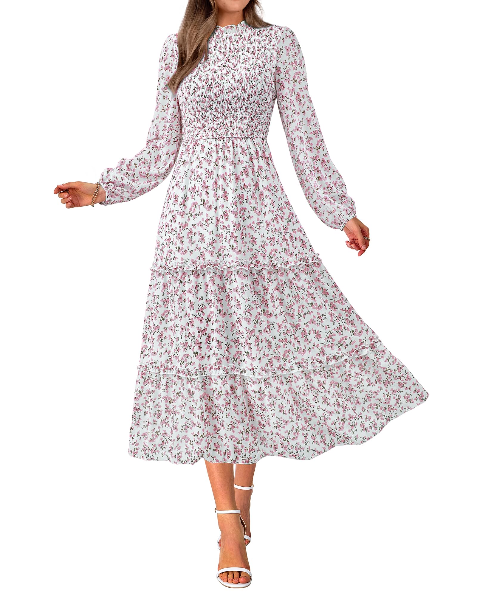 NOLLSOM Women Fall Dress 2026 Long Sleeve Wedding Guest Maxi Dresses