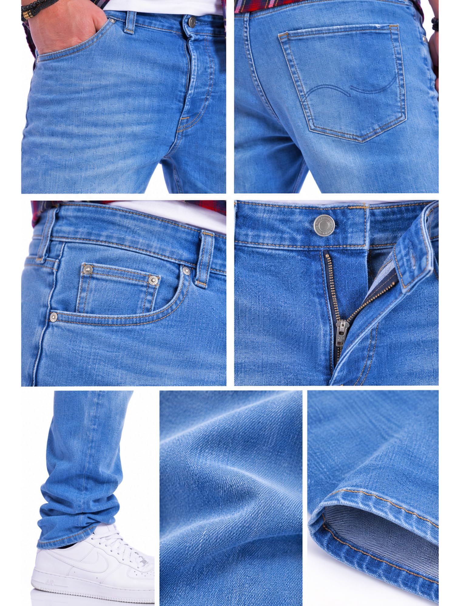JACK & JONES Herren Jeans Clark ARIS Regular Fit Straight Leg Denim Herrenhose