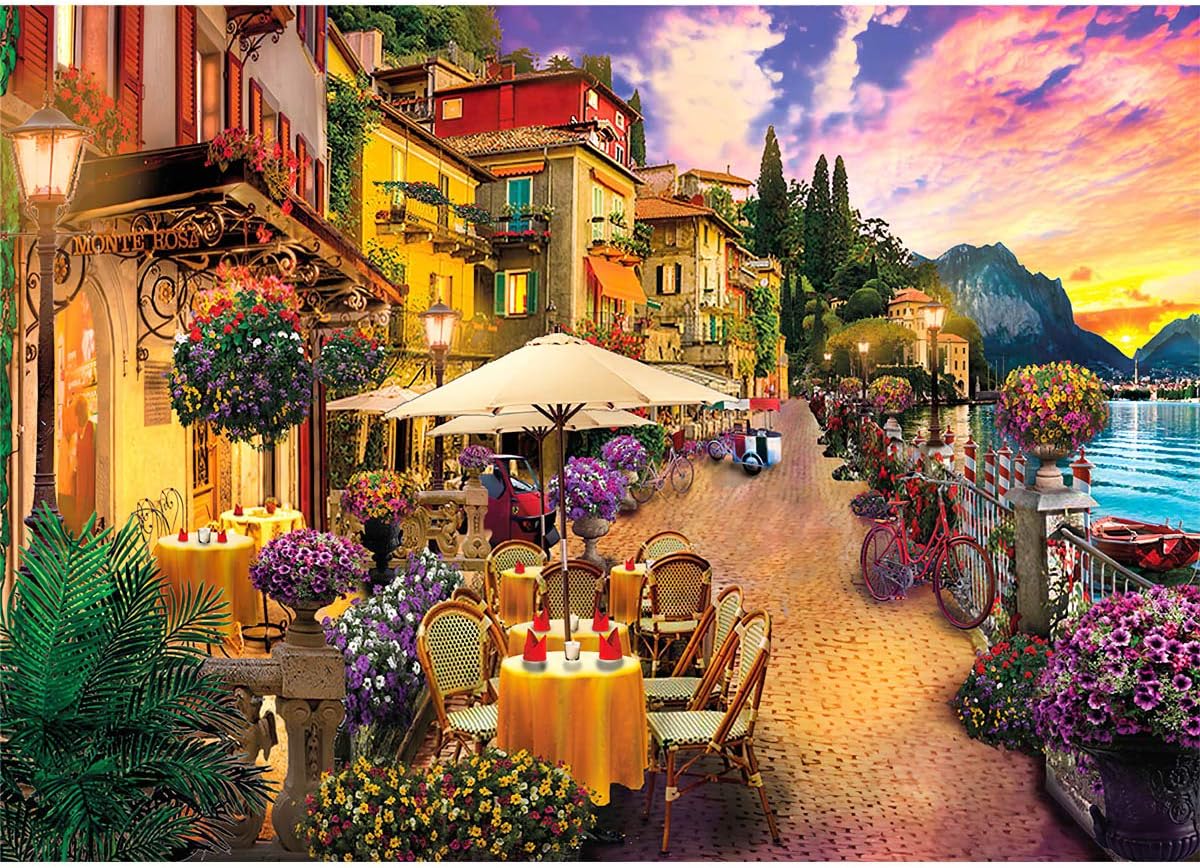 Jigsaw Puzzles for Adults 1000 Pieces Puzzles for Adults Gifts Challenging Game (Lake Como)