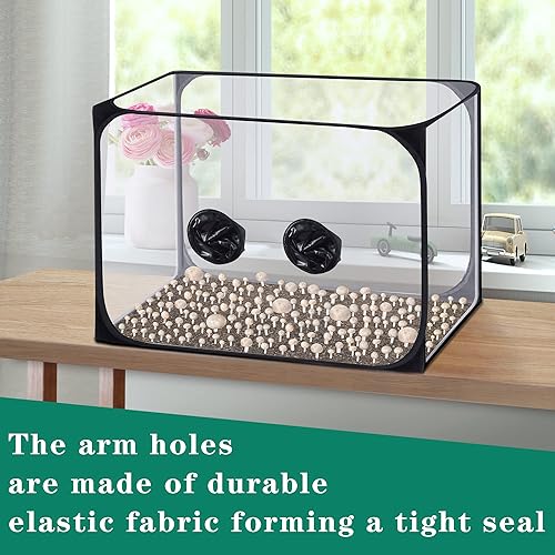 Miniatura 2 de Caja de aire de 35.5 x 23.5 x 23.5 pulgadas, contenedor de cultivo de hongos, caja de cultivo portátil, kit de tienda de cultivo de hongos para
