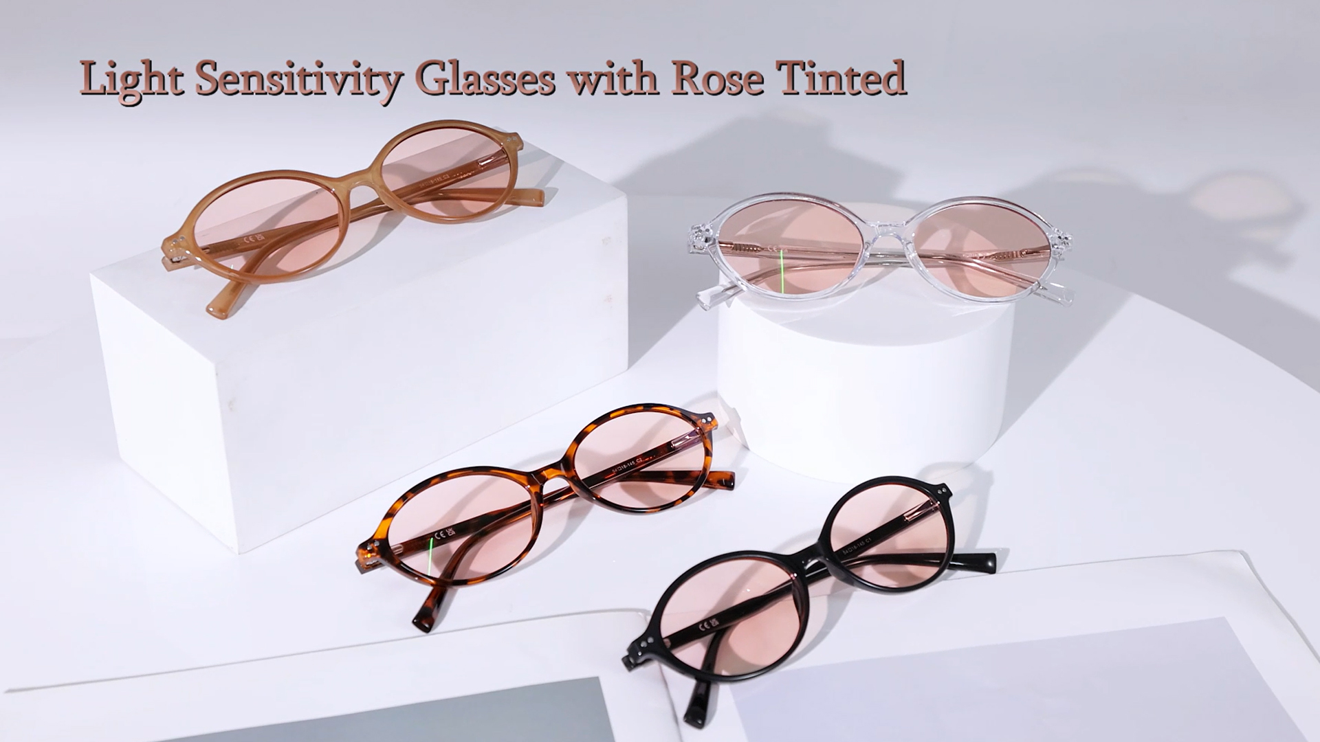 Amazon.com: Murddoa 2 Pack Rose Tinted FL-41 Migraine Glasses for