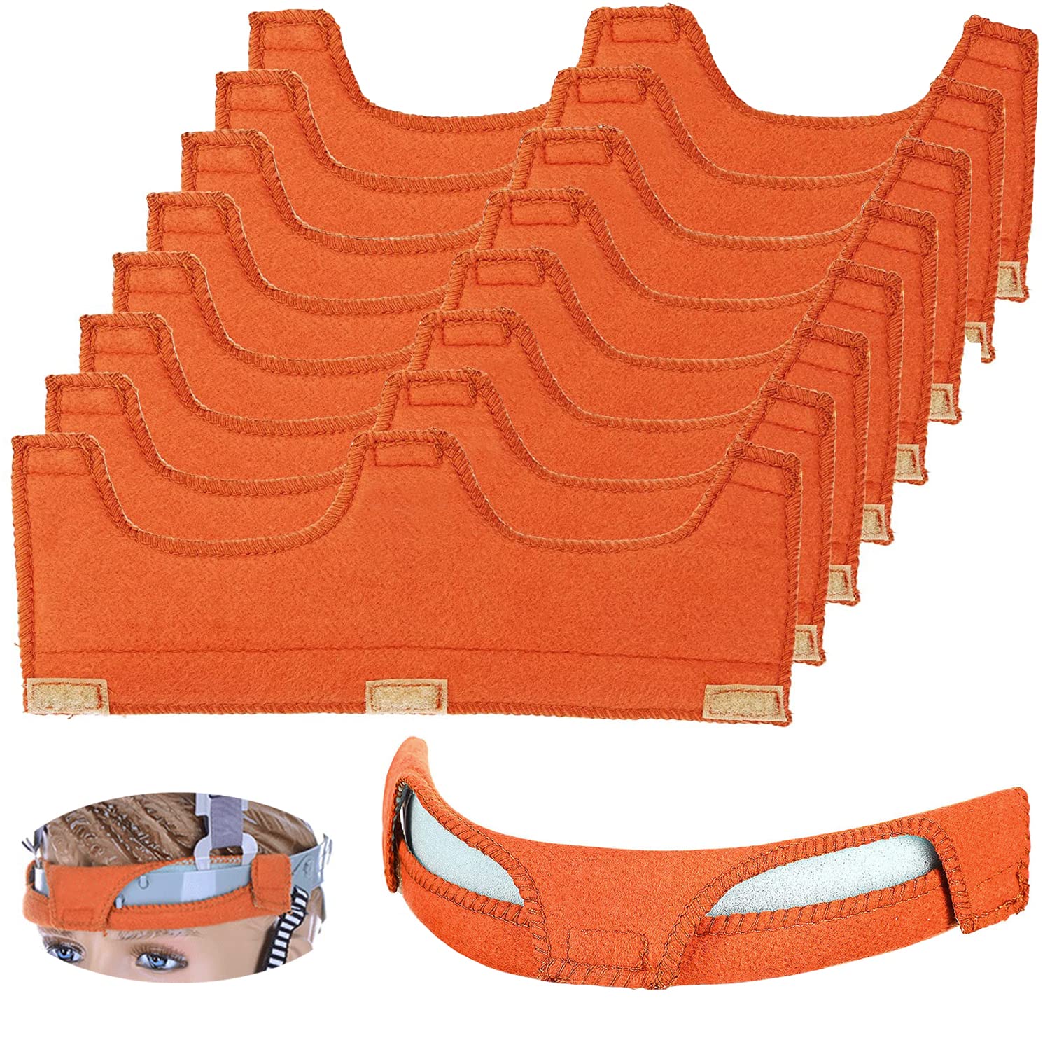 Lot de 8 Bandeaux de Transpiration pour Casque de soudage, Bandeau de Transpiration pour Casque et Coussin d'air
