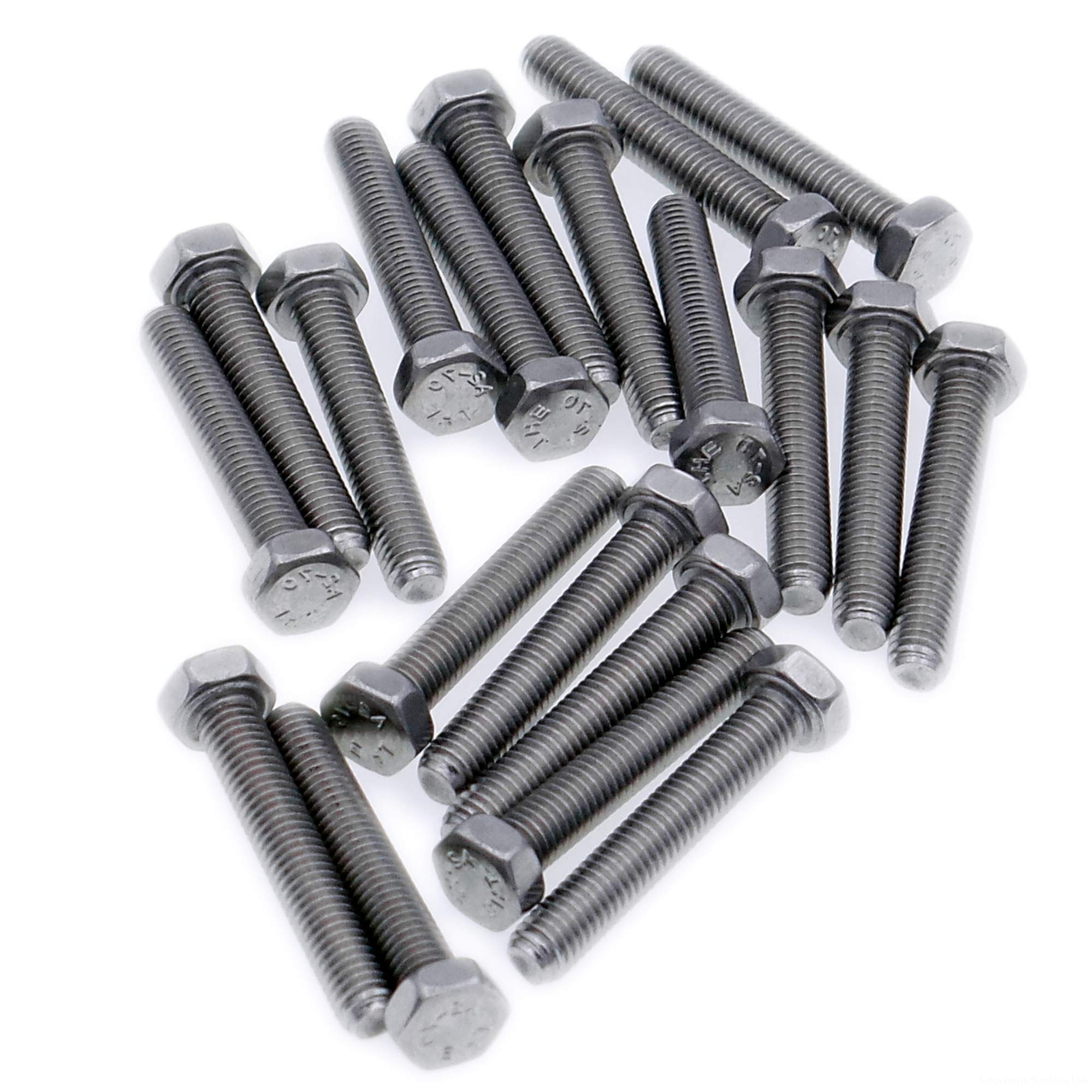 Singularity Supplies M5 (5Mm X 12Mm) Hex Bolt (Fully Threaded Setscrew) - Stainless Steel (A2) (Pack Of 20)