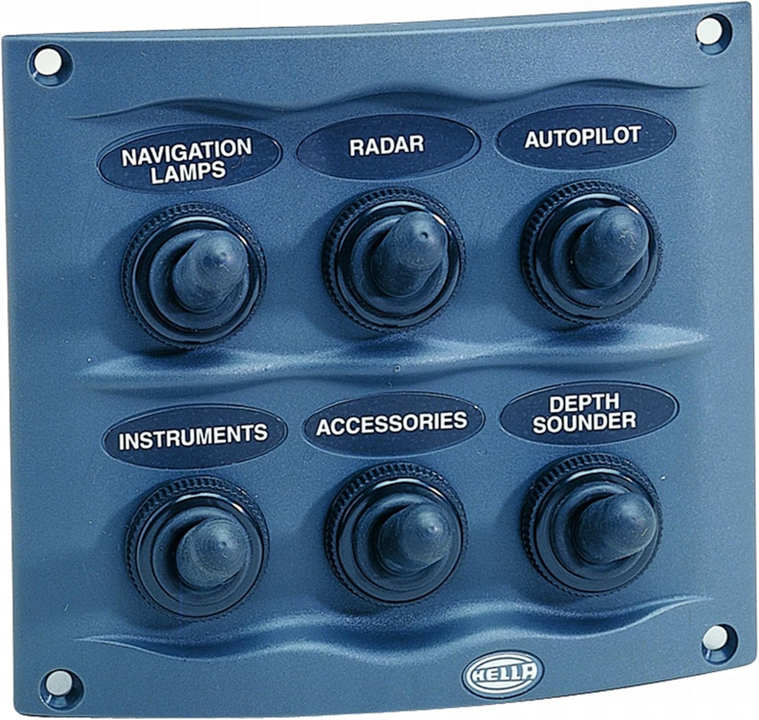 HELLA H73070041 Gray 2-Row 6-Way Compact Switch Panel, Multi, 2.17" D x 4.21" W x 3.74" H