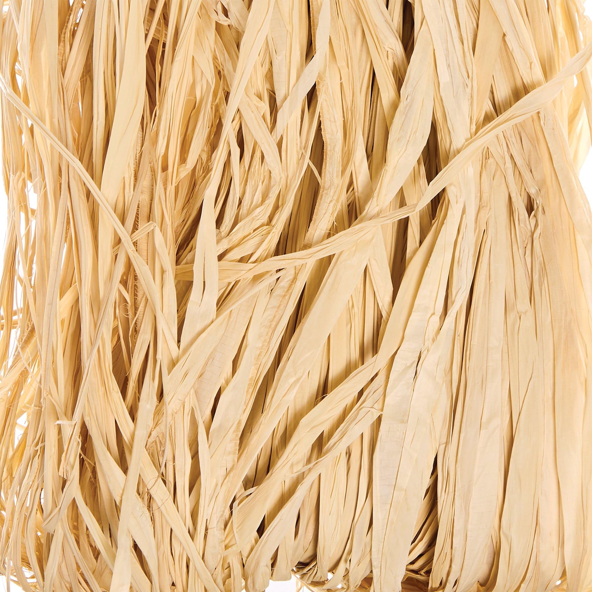 Baker Ross AT768 Natural Raffia Craft Straw - Pack of 50g, Natural Craft Materials, Weaving Materials, Decoration