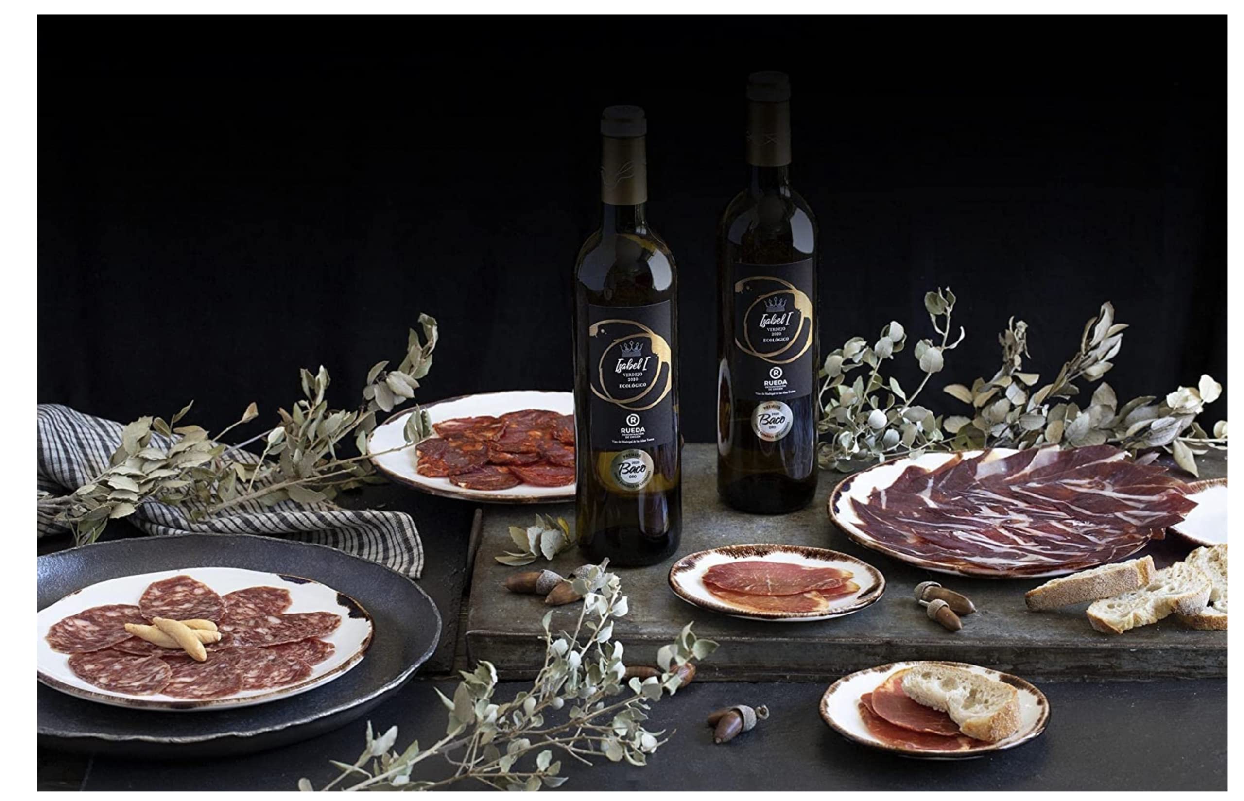 Jamón Ibérico Bellota loncheado. Embutidos ibéricos. Jamón Bellota Ibérico Salamanca. Jamón Ibérico loncheado envasado al vacío. Contiene 5 sobres x 100 grs (500grs.).