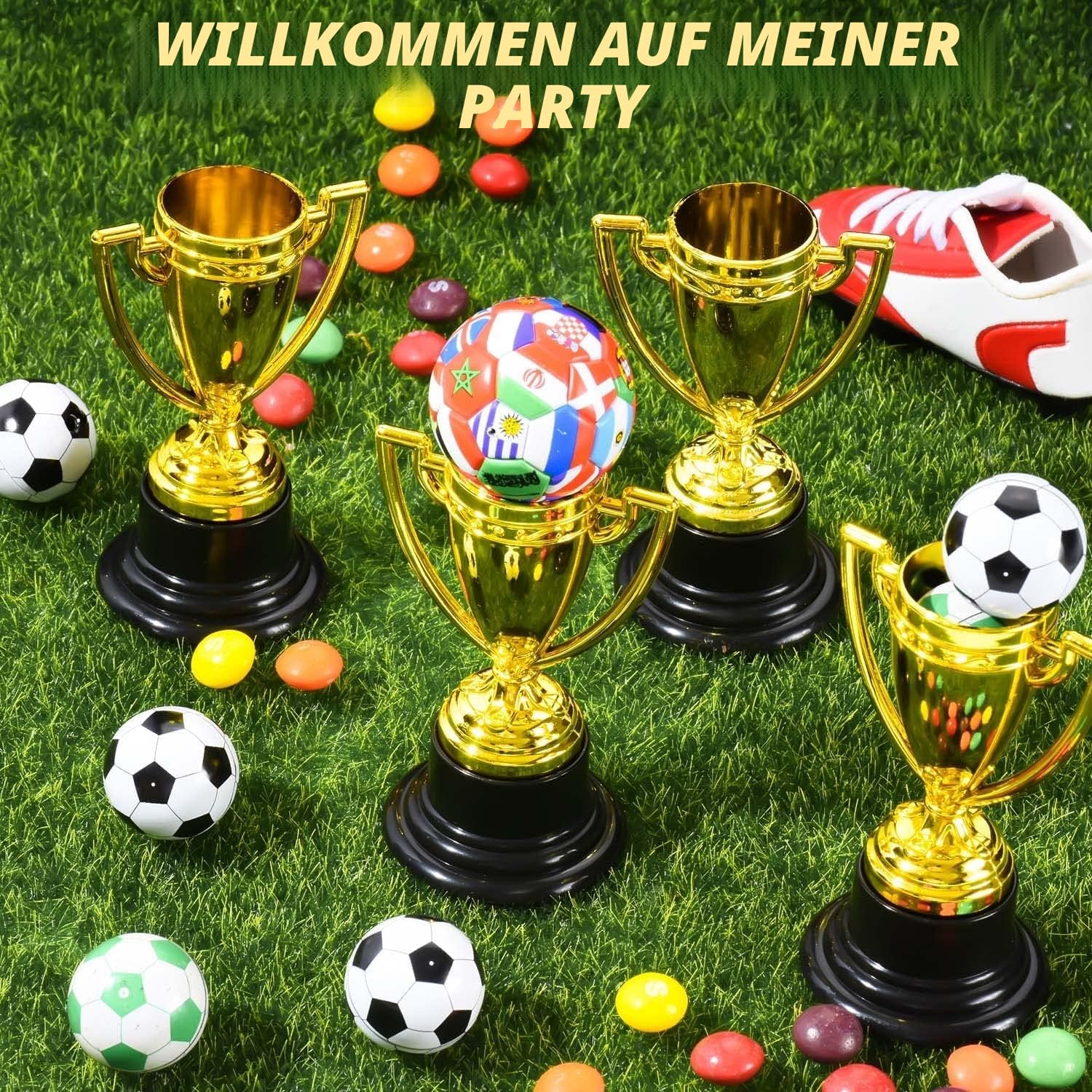4 Stuks Thumbs Up Trofeeën – Goud, Kunststof, 13 Cm, Voor Sport, School, Wedstrijden En Motivatiefeesten