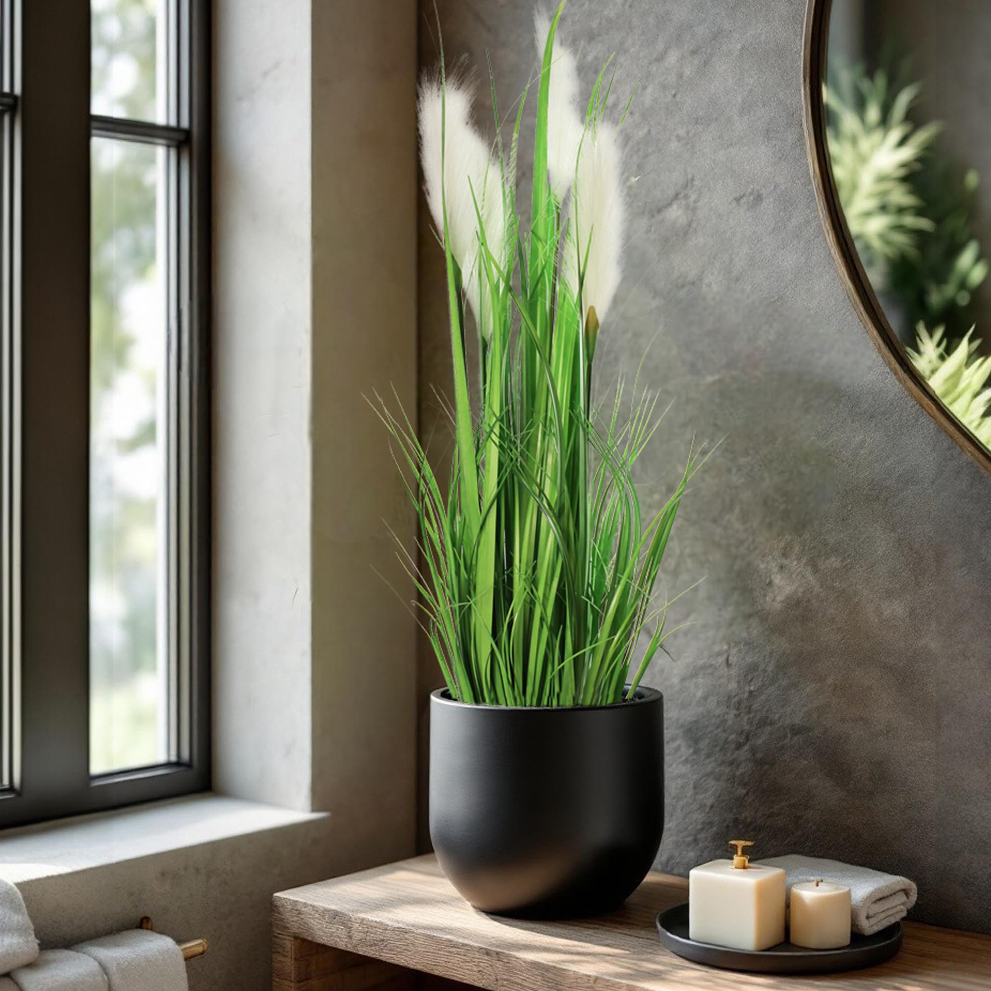 2 pezzi/pacco Finta erba di pampa grande alto fiore artificiale