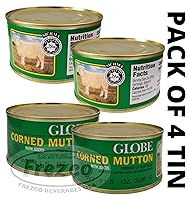 Vista 2 de Globe Corned Mutton con jugos (paquete de 4 latas) 11.5 oz HALAL