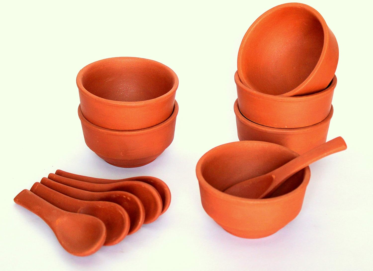 KLEO Clay Reusable Soup Bowls and Spoons Set of 12