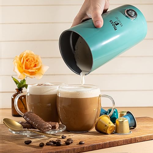 Miniatura 6 de Moss & Stone Espumador eléctrico de leche  Vaporizador de arte con leche, máquina eléctrica de capuchino y calentador de leche, máquina de espuma