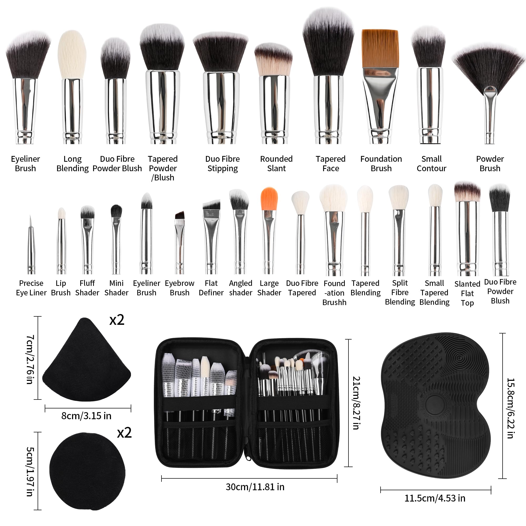 Kit de maquillaje, juego de herramientas de maquillaje multifuncional con brochas de maquillaje, brochas de maquillaje, juego de brochas de maquillaje, satisface las necesidades de maquillaje de todas