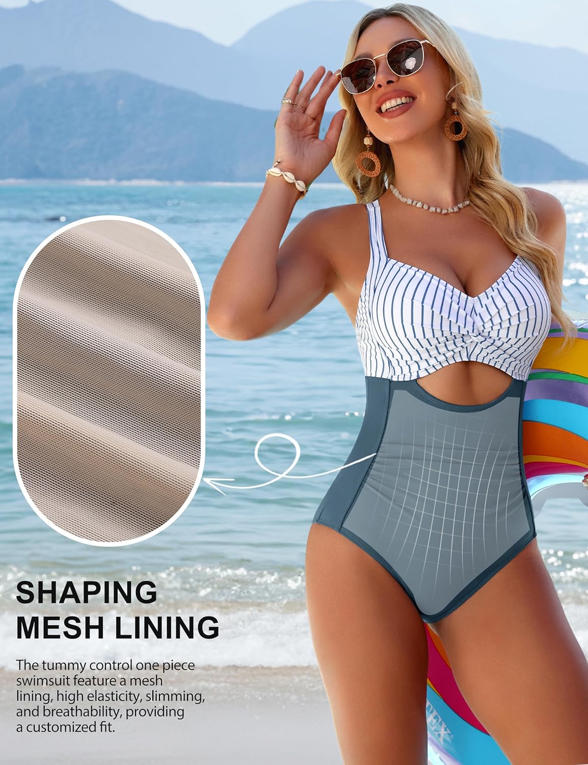 Blooming Jelly Womens One Piece Swimsuit Tummy Control Bathing Suit Slimming Swim Suits 2025 Crisscross Cutout Swimwear - Image 4