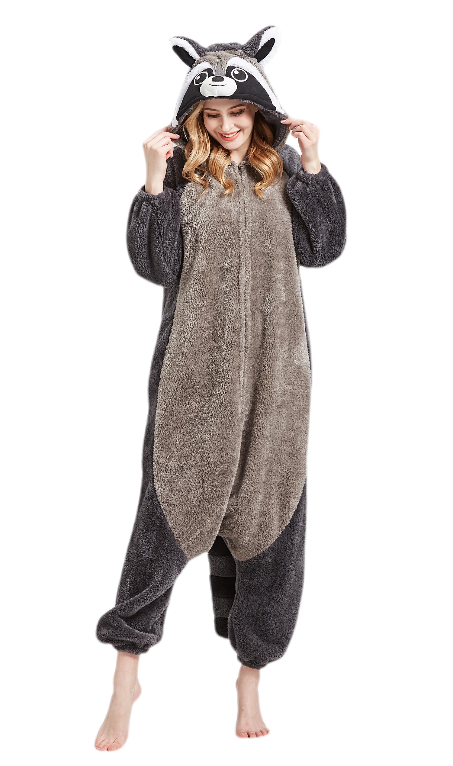 Simzoo Unisex Adulti Pigiami Animali Kigurumi Carnevale Costume Halloween Cosplay Onesies Natale Intero Tuta Pigiami