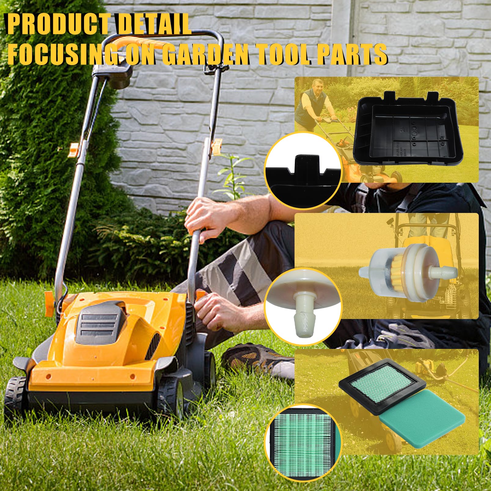 Kit Filtre à Air + Bougie Pour Honda GCV135/160/190 - Tondeuse à Gazon - Haishine
