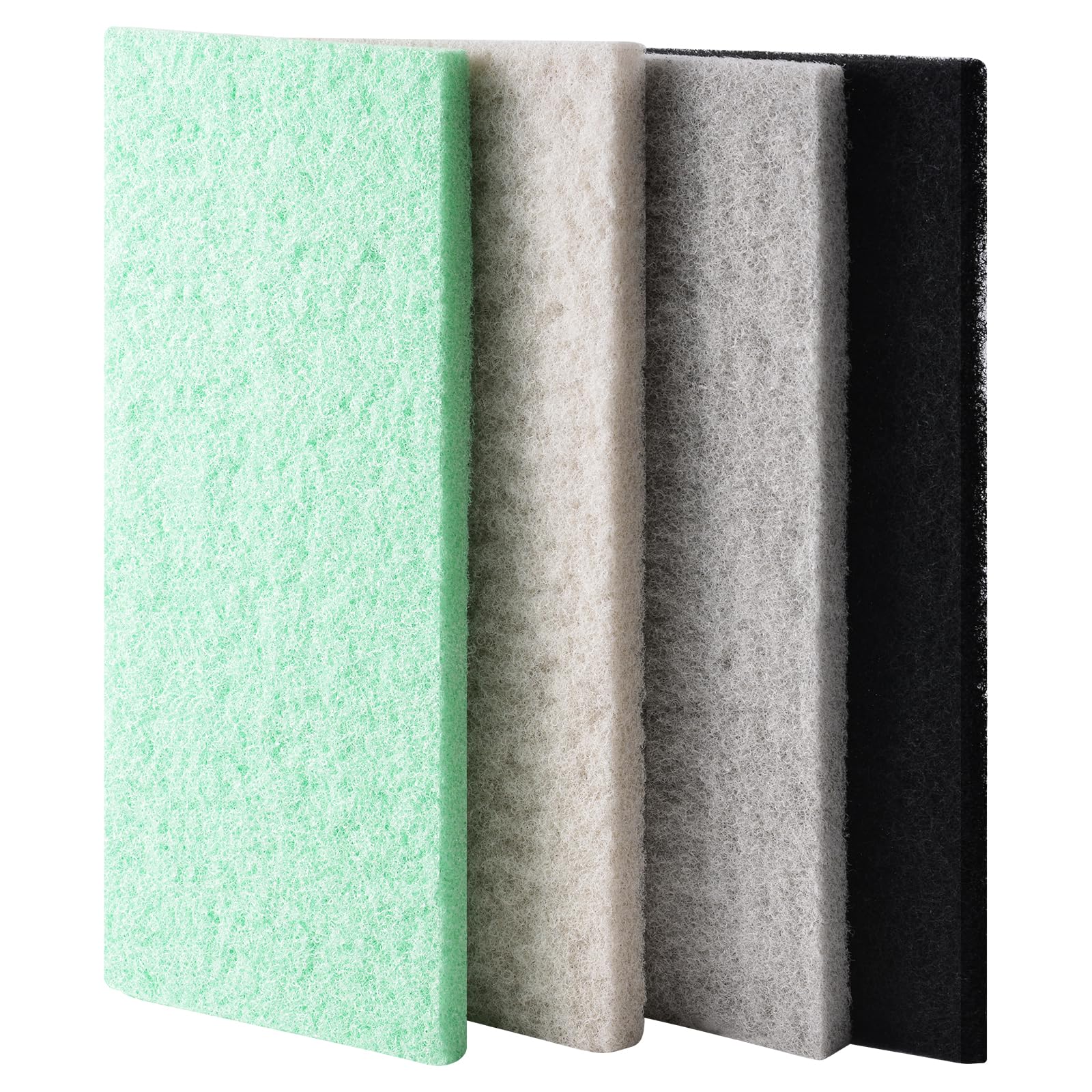 4-Pack Mixed Aquarium Sponge Filter Pad, Cut-to-Fit Aquarium Foam with Ammonia&Carbon&Phosphate Reducer, Aquarium Filter Foam Sponges for Fish Tank Filters (12.6" x 5" x 1'')