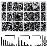 Vista 12 de Juego de 2410 piezas de tuercas y pernos M2 M3 M4 M5, pernos métricos de cabeza hexagonal con botón de 4 mm a 20 mm, pernos y tuercas de acero