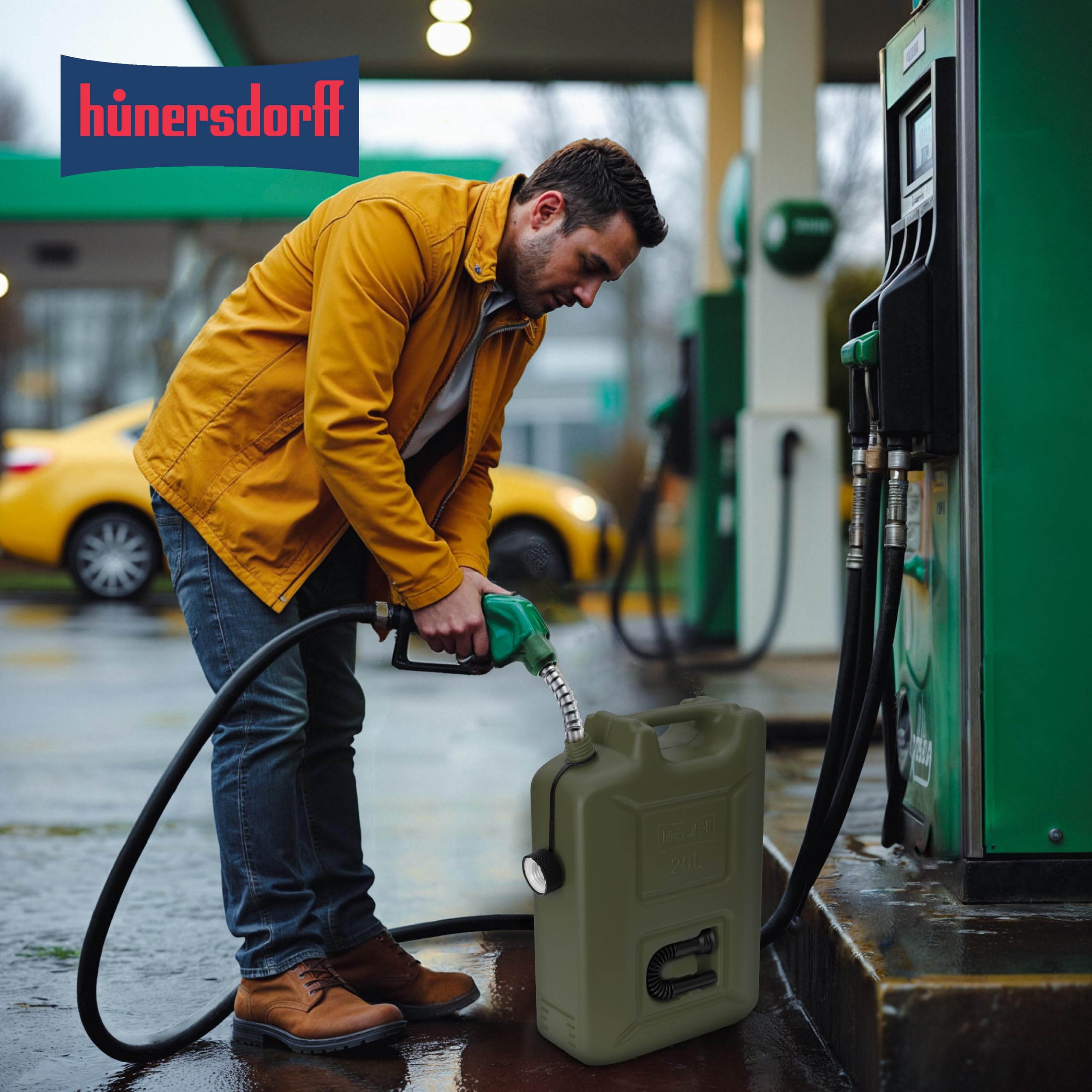 hünersdorff 3er Set Kraftstoff-Kanister PROFI 20l Benzin Diesel TÜV-geprüft Made in Germany