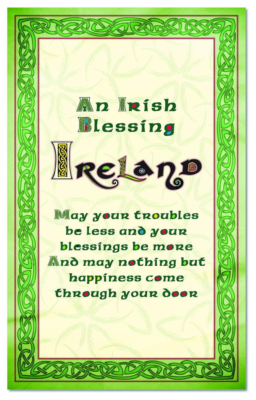 Celtic Collection Single T-Towel With Irish Blessing