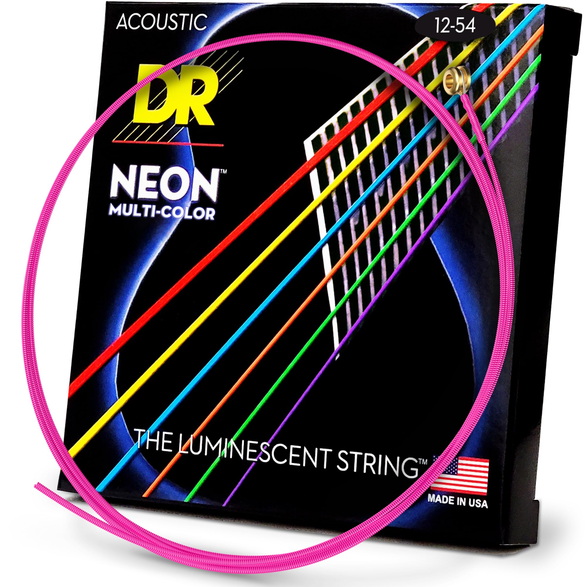 DR Strings HI-DEF NEON Acoustic Guitar Strings (NMCA-12)