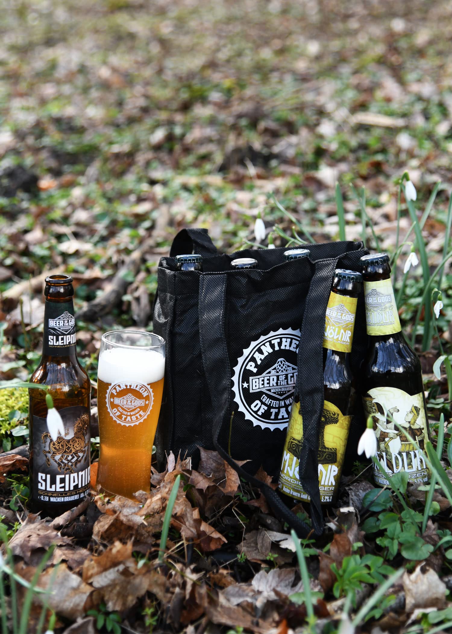WACKEN BRAUEREI Bier Picknick | Mjölnir (5,3% vol.) Sleipnir (4,8% vol.) Baldur (5,5% vol.) | Viking Craft beer Set Gift for Men | Wikinger Bier Geschenk Für Männer