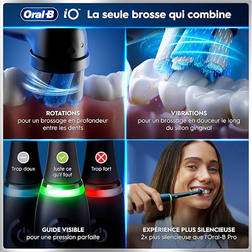 Oral-B iO Series 6 Plus Edition Duopack Electric Toothbrush, Travel Case, Recyclable Packaging, Black Lava/Pink Sand - 4