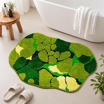 Moss Bath Mat, 21x29 Moss Rug, Cool Rugs for Bedroom
