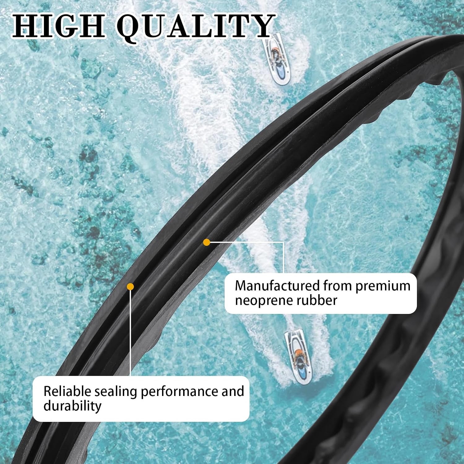 Neoprene Seal, Impeller Pump Seal, Compatible with SeaDoo Spark 900 2014-2018, Replacement Part 293200134