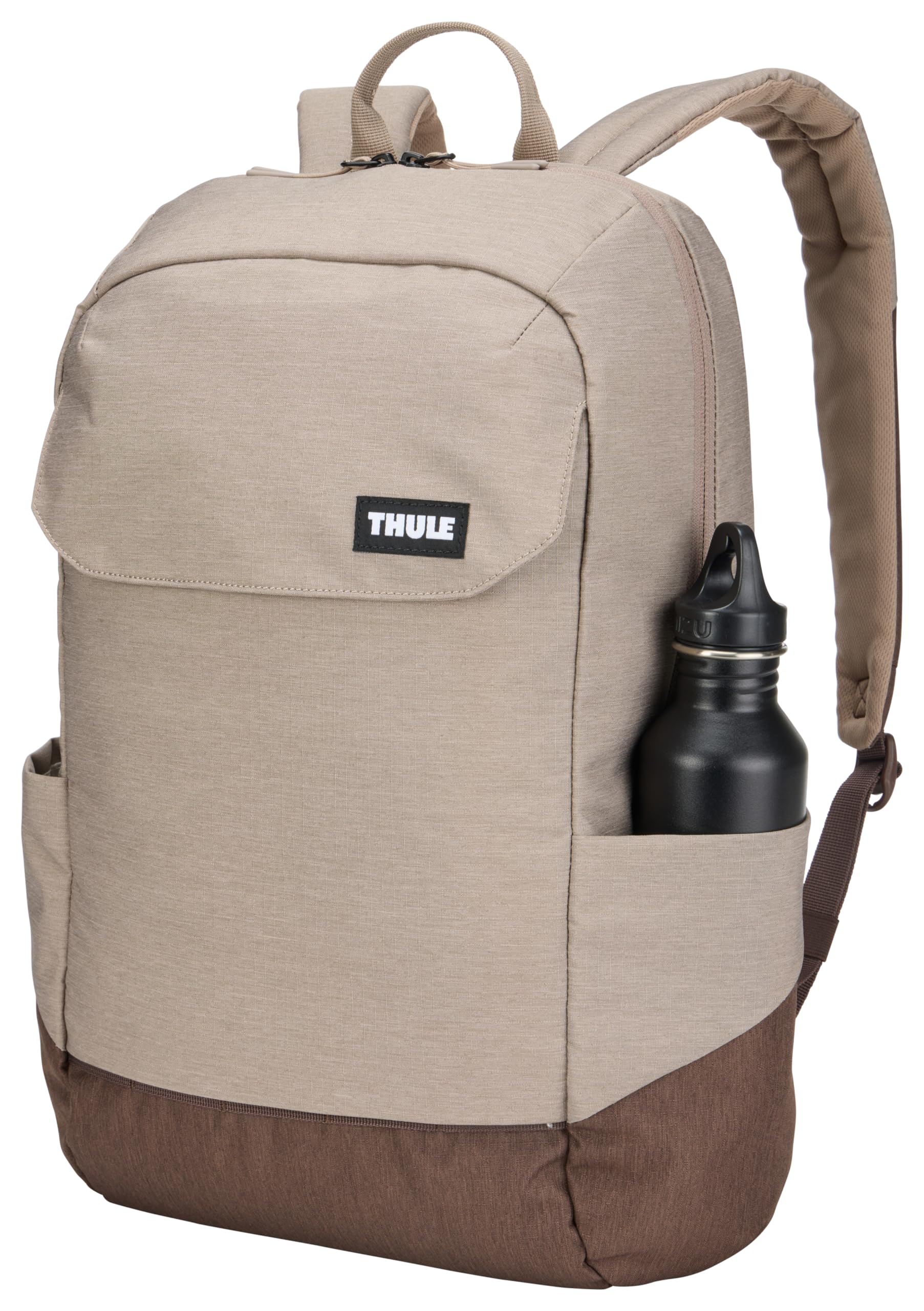 Thule Lithos - Mochila de 20 L, bolsillo acolchado para portátil de 16”, organizador de bolsillo frontal, compartimento de almacenamiento grande, bolsillo lateral para botellas
