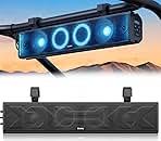 25 Inch UTV Sound Bar, ATV SoundBar Bluetooth with RGB Lighting, IP66 Waterproof Golf Cart Sound Bar, Amplified Powersports SXS SoundBar, UTV Speakers Compatible with Polaris RZR Can-Am